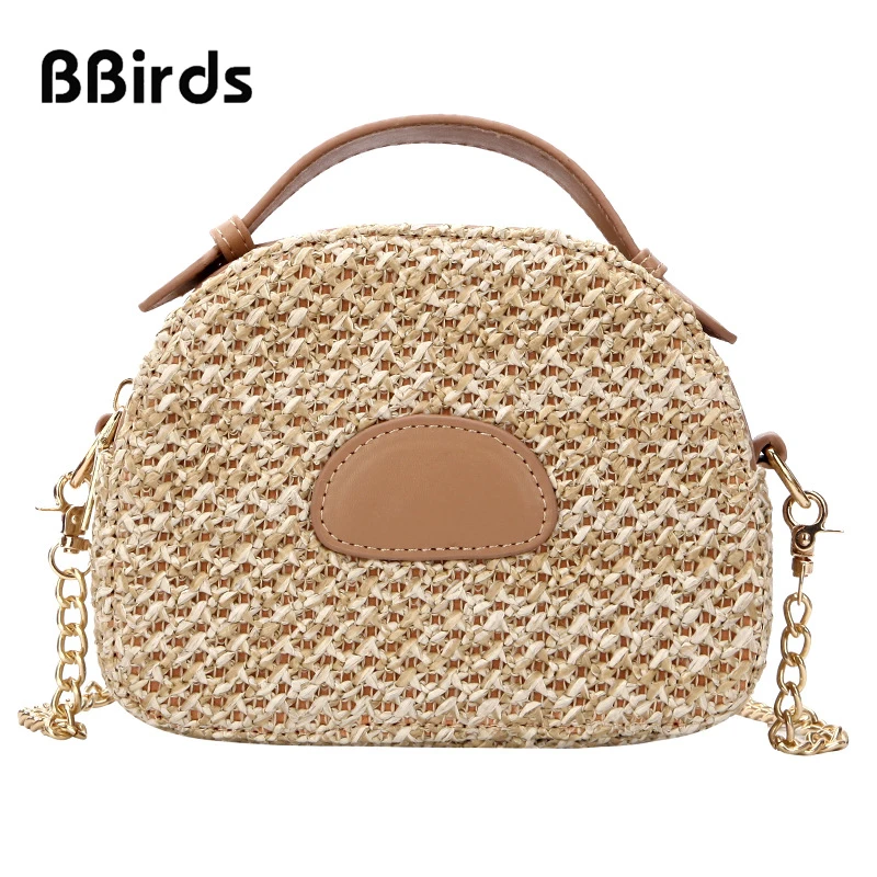 

BBirds 2019 New Straw Bag Shoulder Portable Women Handbags Beach Weave Diagonal Bag Fashion Ladies Small Bag