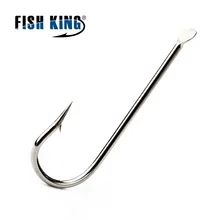 Рыбий король 1799N из высокоуглеродистой стали, плоский круглый крючок 100 шт./Партия 1#-10# колючий крючок для ловли карпа, изогнутый крючок