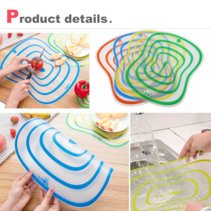 

Set of 4 Fusion Flexible Cutting Chopping Board Sheet Plastic Chopping Sheets