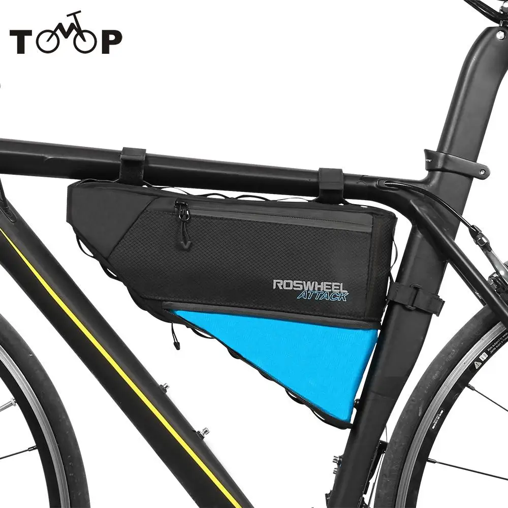 ROSWHEEL ATTACK 3L + 1L Front Frame Tube Triangle Bag 100 Waterproof