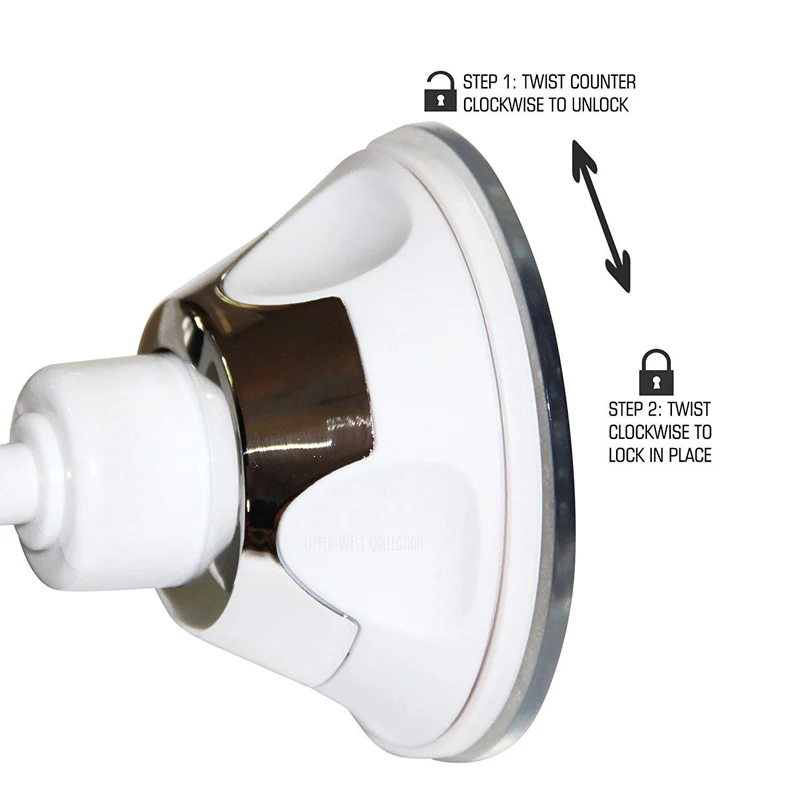 New 360 Degrees Rotation Fogless Suction Cup Shower Shave Make Up Fog Free Mirror