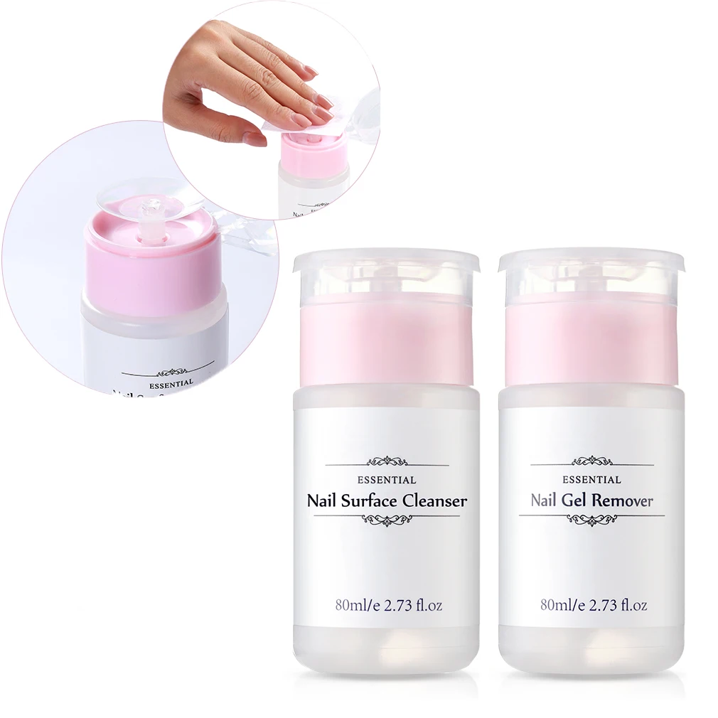

1pc 80ml Nail Surface Cleanser Gel Polish Remover UV Gel Sticky Remover Liquid Enhance Shine Effect Cleanser Remover Tool