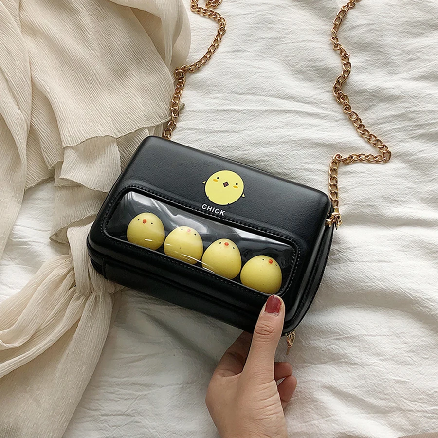 

Cartoon Animals Women Shoulder Bag Chain Hand Bags Purse Fashion Ladies Pu Leather Cute Mini Messenger Crossbody Bag 2019 Summer