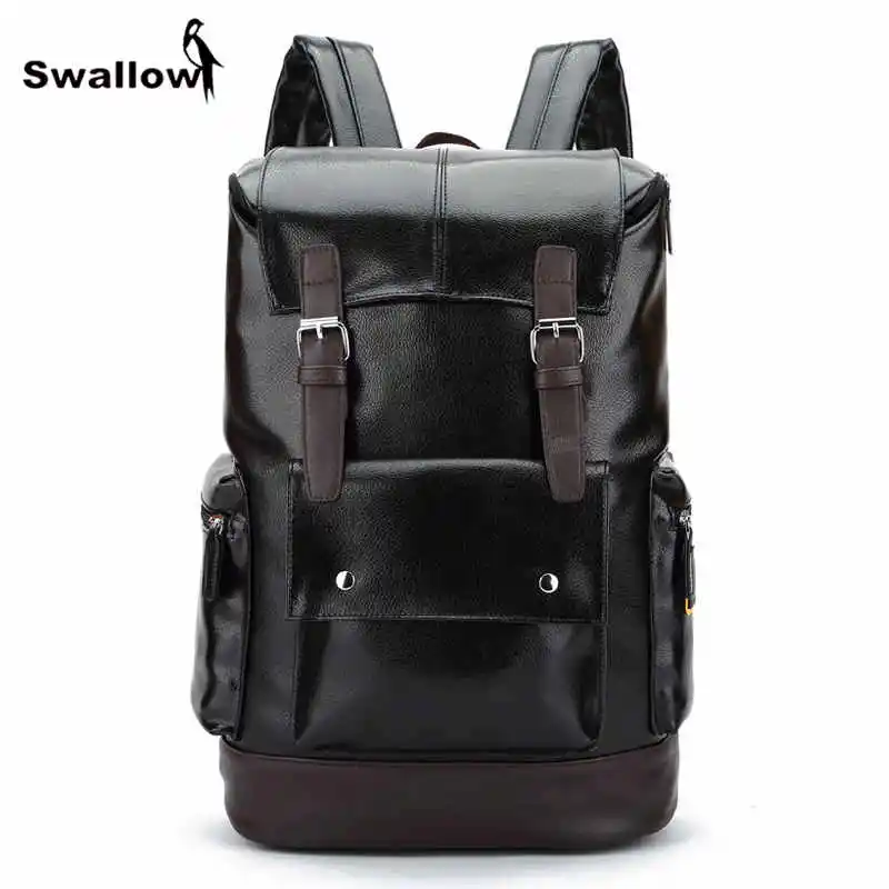 Multifunctional Large Capacity Men&#39;s Backpack Leather Travel Laptop Bags For Men Fashion Student ...