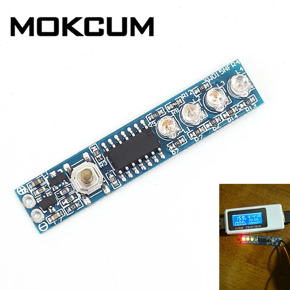 

4 Serial Lithium Battery Capacity Indicator Display Board For 4pcs 4S Li Ion Battery LEDs Power Level Tester Panel