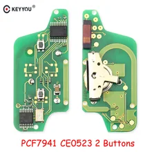 KEYYOU-llave remota, placa de circuito electrónico para Peugeot 807, 407, 308, 307, 207 CC, SW Partner, CE0536, pida para Citroen C2, C3, C4, PICASSO