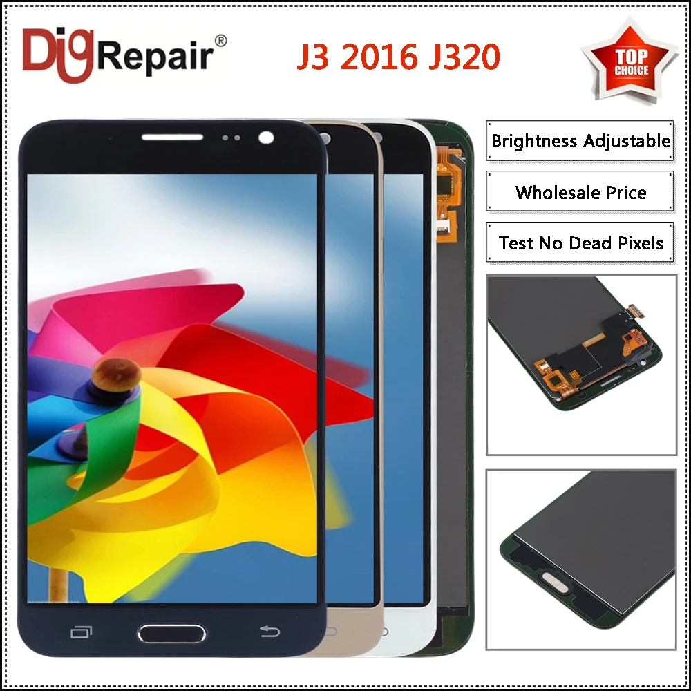 

J320f lcd For Samsung Galaxy J3 2016 J320A J320F J320M LCD Display Digitizer Touch Screen Full Assembly Parts For Samsung J3 LCD