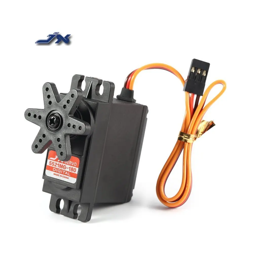 

JX PDI-5521MG 4.8-6V 20KG High Precision Metal Gear Digital Standard Servo 180 Degree for RC Car Helicopter Boat Airplane
