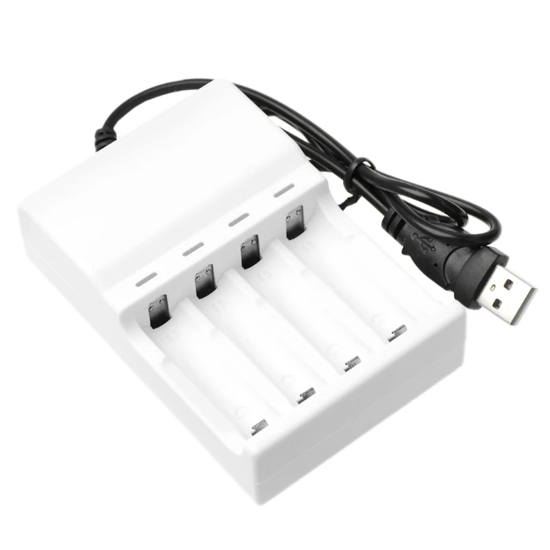 Интеллектуальное зарядное устройство с 4 слотами 1,2 в USB для аккумуляторной батареи NiMH NiCd AA AAA