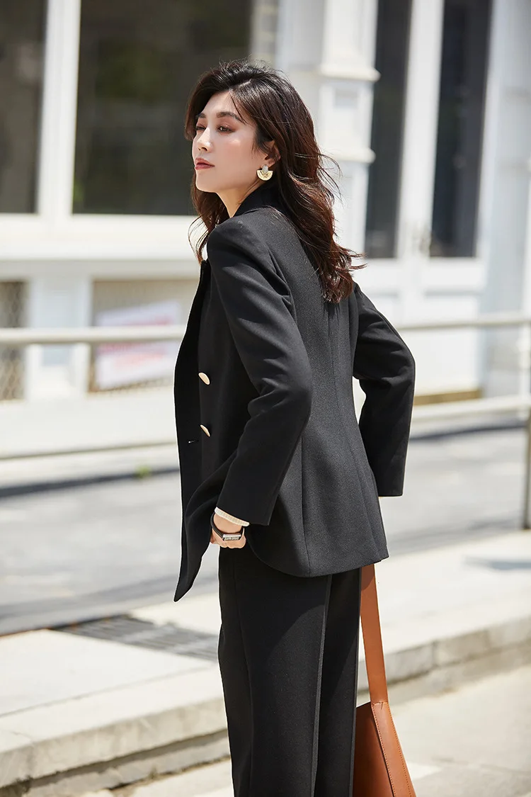 Черное пальто, готический стиль, женские блейзеры и куртки, Feminino, высокое качество, Женская мода, пиджак, офисный Женский блейзер для работы, осень