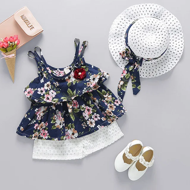

New Fashion Spring Autumn Baby Girls Leisure Sets Cartoon Cat Long Sleeve T-Shirts+Striped Harem Pants Suits Baby Clothing