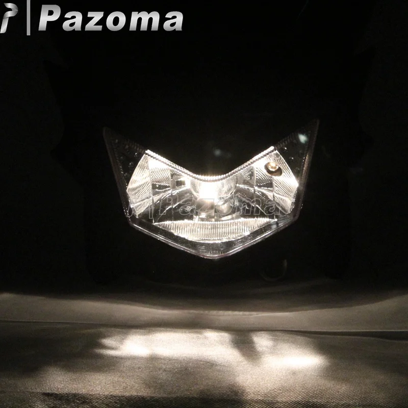 Передняя фара Pazoma для мотоцикла и мотокросса двойной спортивный налобный фонарь