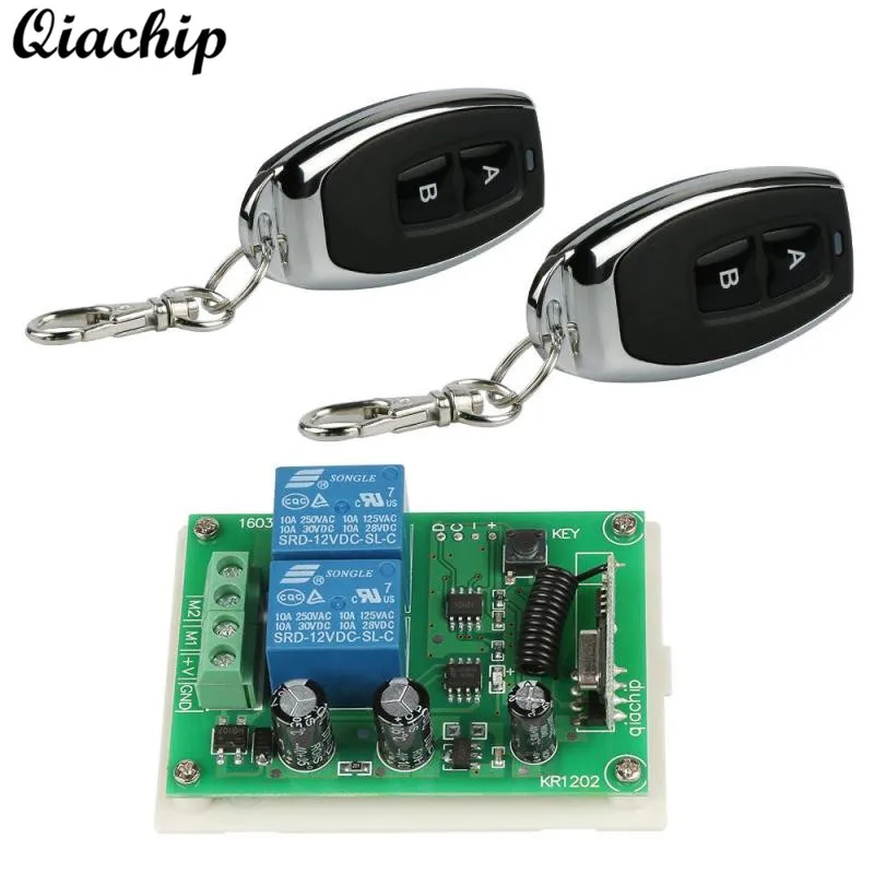 

433mhz DC 12V 2CH RF Relay Receiver Remote Control Switch Learning Code 433 Mhz Wireless Controls for ASK Smart Home Door Z40