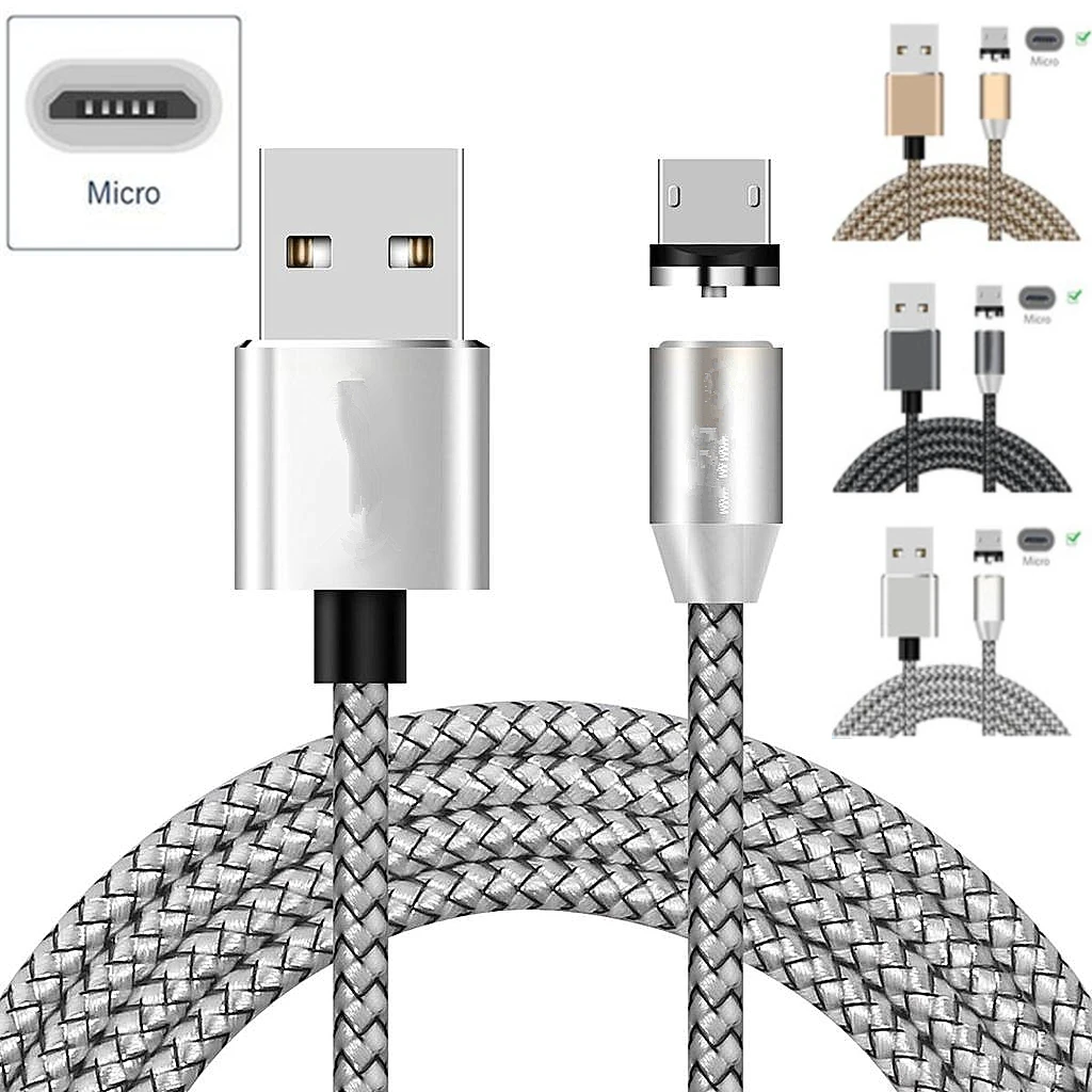 Светодиодный магнитный кабель для Xiaomi Mi a2 lite кабели Micro USB Магнитный зарядный Redmi 6