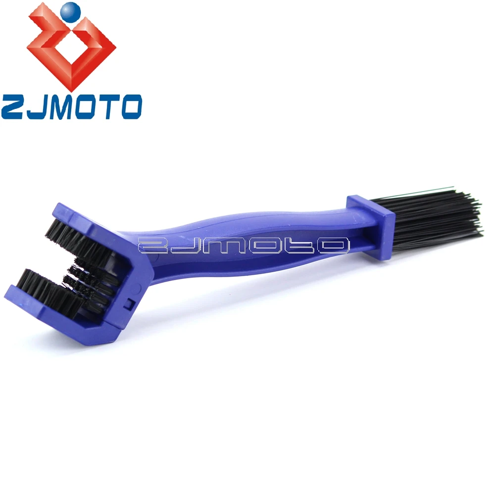 

ZJMOTO New Blue Motorcycle Motobike Chain Gear Cycle Brake Dirt Remover Scrubber Cleaning Brush Tools For Suzuki