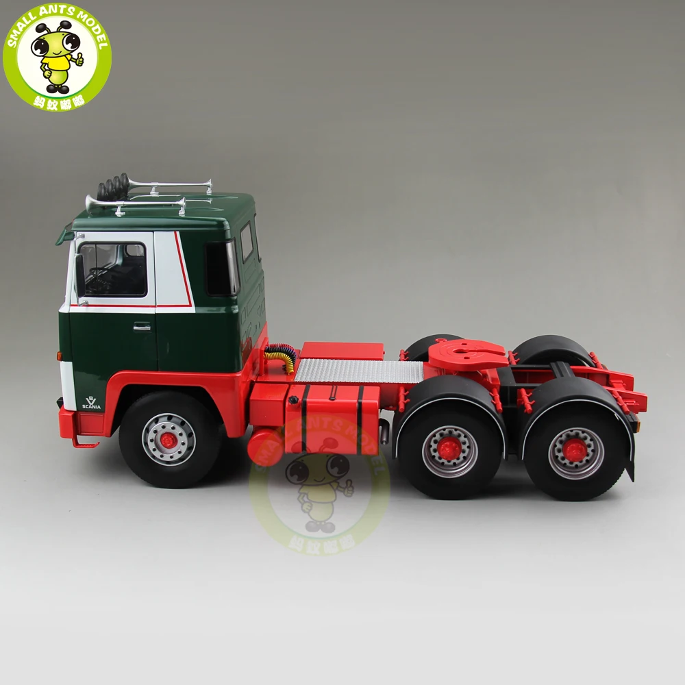 1/18 Scania Lbt 141 тягач Asg 3-Assi 1976 ROAD-KINGS RK180011 литой автомобиль модели грузовиков игрушки для детей подарок зеленый и красный