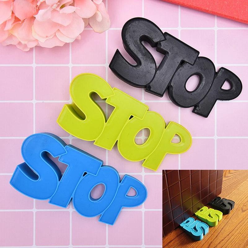 

Silicone Door Stopper Baby Safety "STOP" Letters Modelling Children Exit Wind Gate Bottom Gate Resistance