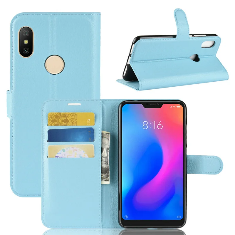 Чехол для Xiaomi Redmi Note 7 Pro откидной кожаный чехол-бумажник Note6 чехол телефона черный