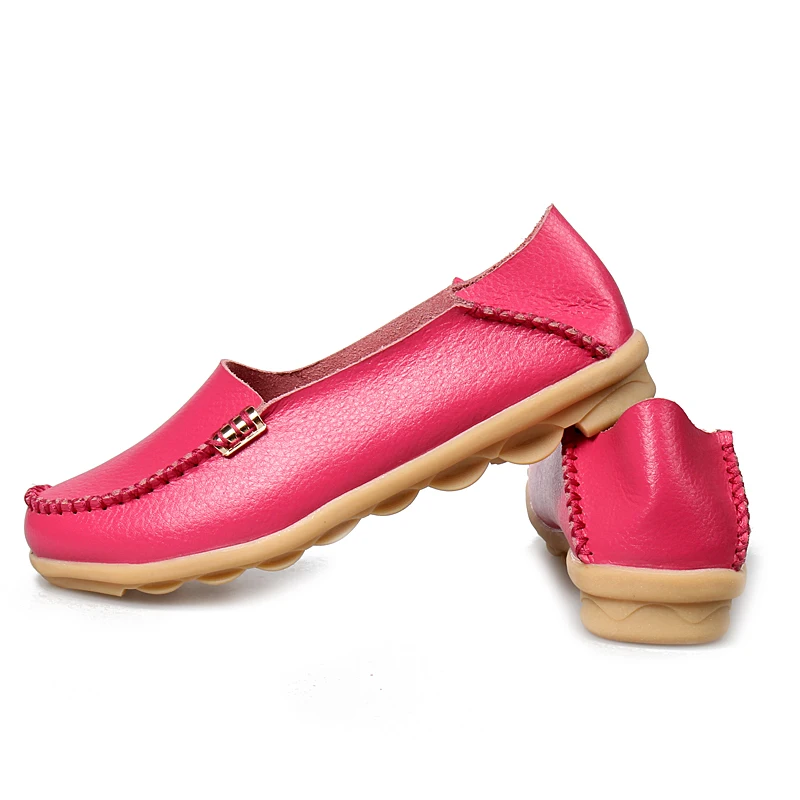 Hovinge Для женщин; мужские кожаные лоферы; мокасины; удобные туфли без шнуровки женская обувь женщина D015