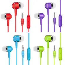 8 cores esporte earphonewired super bass 3.5mm crack colorido fone de ouvido earbud com microfone mãos livres para samsung