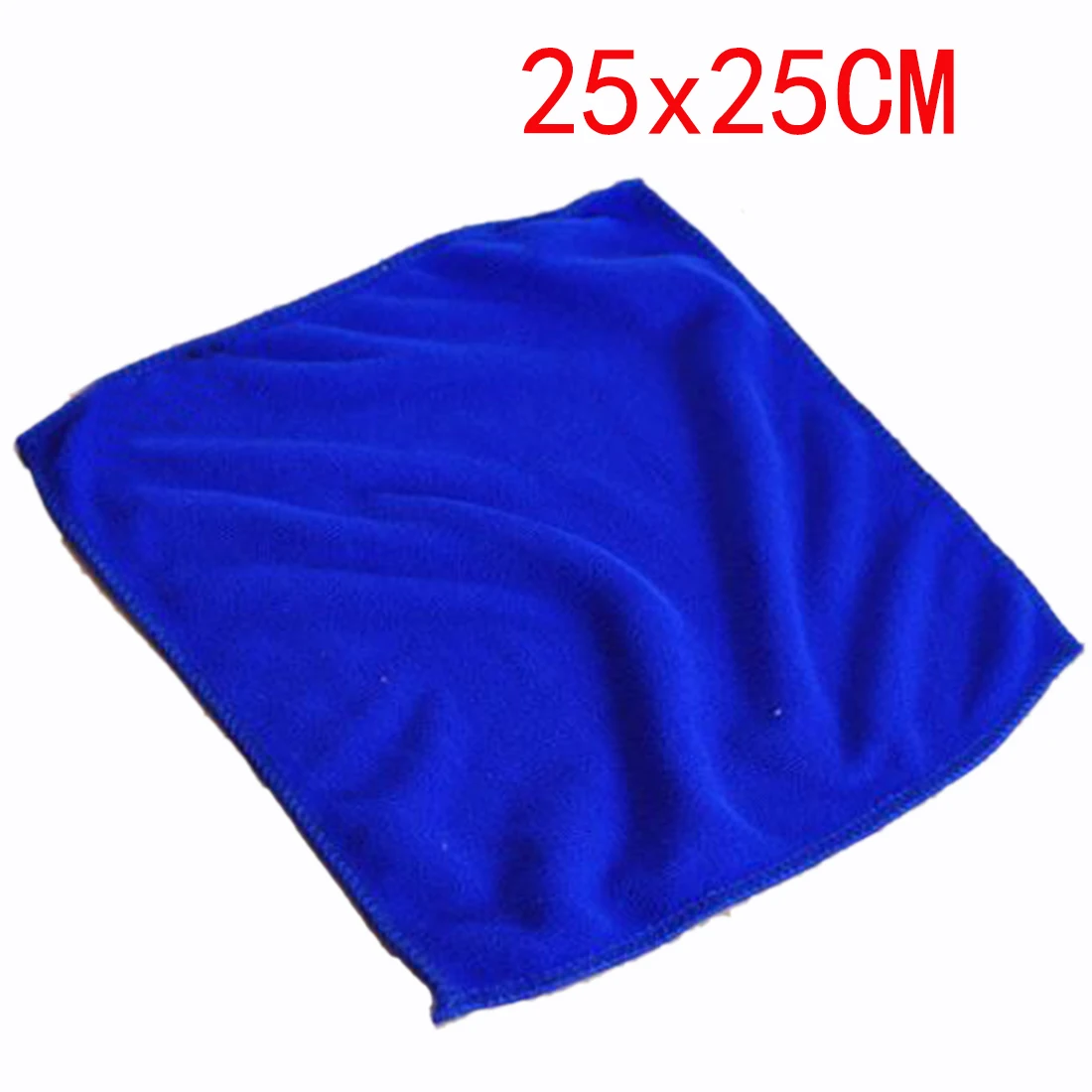 Promo 10 unids/set 25x25 cm pequeño cuadrado de lujo de fibra de algodón suave cara de mano del coche paño toalla casa limpieza herramientas Color al azar