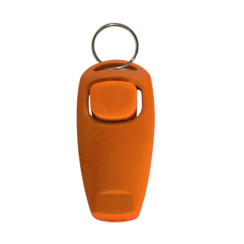 2 in 1 Dog Supplies Whistle Clicker Combo Pet Dogs Training Whistle Dog Whistles Z - Цвет: orange