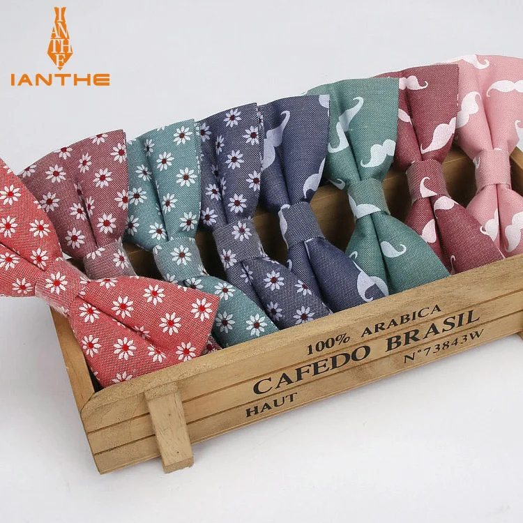 

Ianthe Men Brand New Vintage Mustache Print Wedding Bow Ties For Man Vestido Gravatas Groom Necktie Butterfly Fashion Bowtie