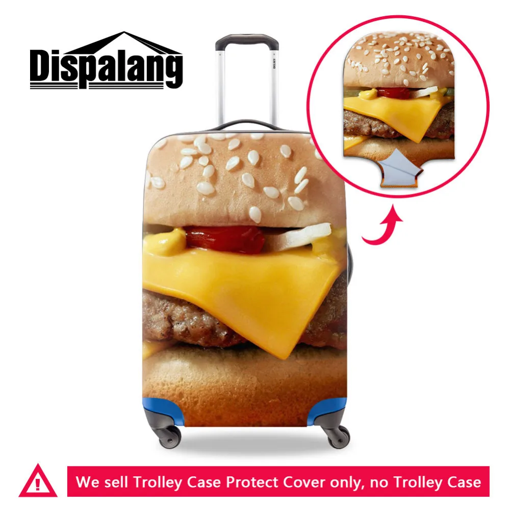 Dispalang гамбургер дизайн Дорожный чемодан защитные чехлы эластичный толстый багажный чехол для 18-30 дюймов тележка чехол пылезащитный чехол