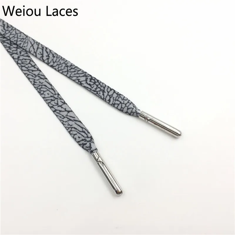 30 pairs/Lot Weiou heavy duty heat transfer printed shoelaces designer shoe laces cool monolayer designs patterned shoestring