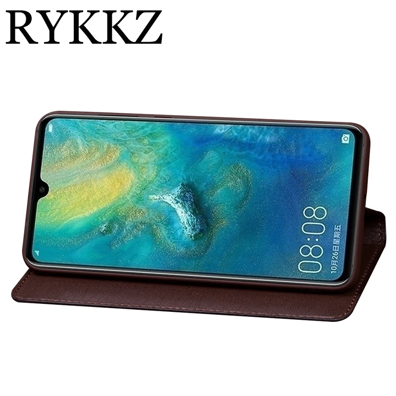 Чехол книжка RYKKZ из натуральной кожи для Huawei Mate 20 Магнитный чехол 20X20 Pro Чехлы