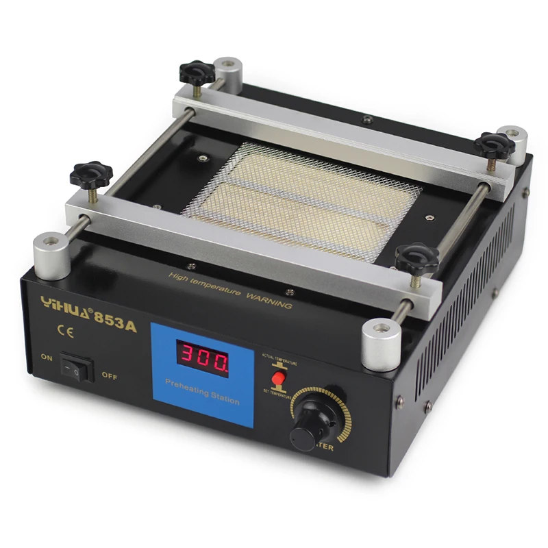 YIHUA 853A ESD BGA паяльная станция цифровая ИК-станция для перегрева паяльная станция PCB Распайка