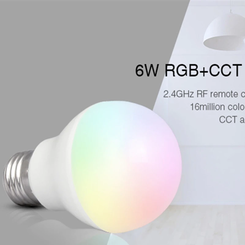 Tanie Światło mi-light FUT014 AC85V-265V E27 6W RGB + wtc lampa