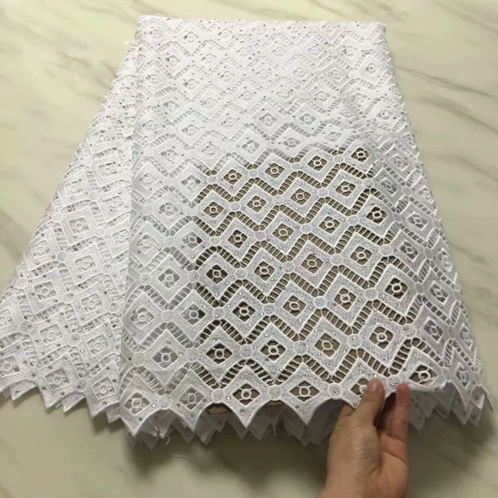 

MAIGALAN High quality nigerian wedding african lace fabric guipure cord lace fabric for wedding party