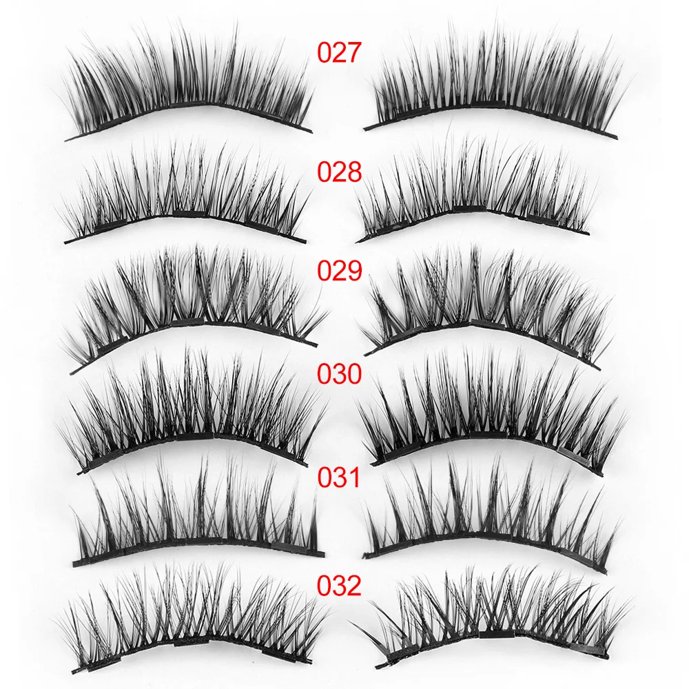 4 шт. тройные магнитные накладные ресницы полное покрытие без клея магниты ресницы пушистые натуральные длинные средства для макияжа
