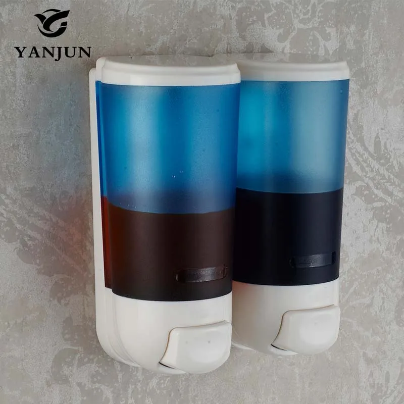 Yanjun 350ml Double Chamber Soap and Shower Dispenser Wall Mounted Bath