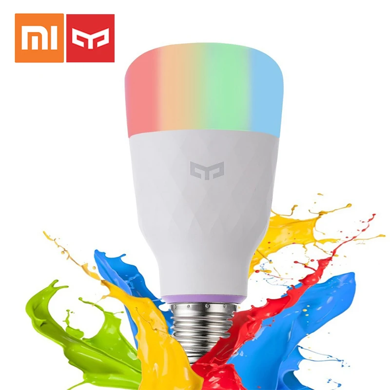 (Обновленная версия) Оригинальная умная Светодиодная лампа Xiaomi mijia yeelight цветная