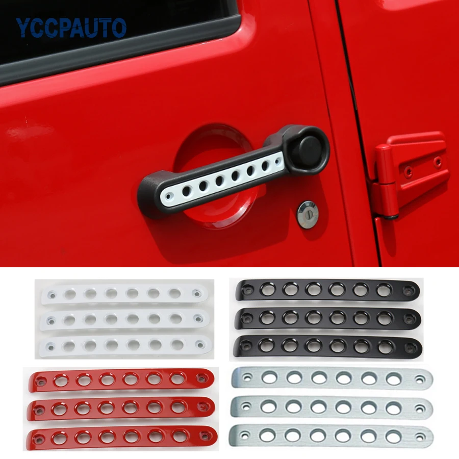 Door Grab Handle For Jeep Wrangler Jk Lj Rubicon Sahara 2007 2016 2 Door Grab Handle For Jeep Wrangler Jk Lj Rubicon Sahara 2007 2016 2 4 Doors Inserts Cover Accessories Parts Car Styling In Exterior Handles From