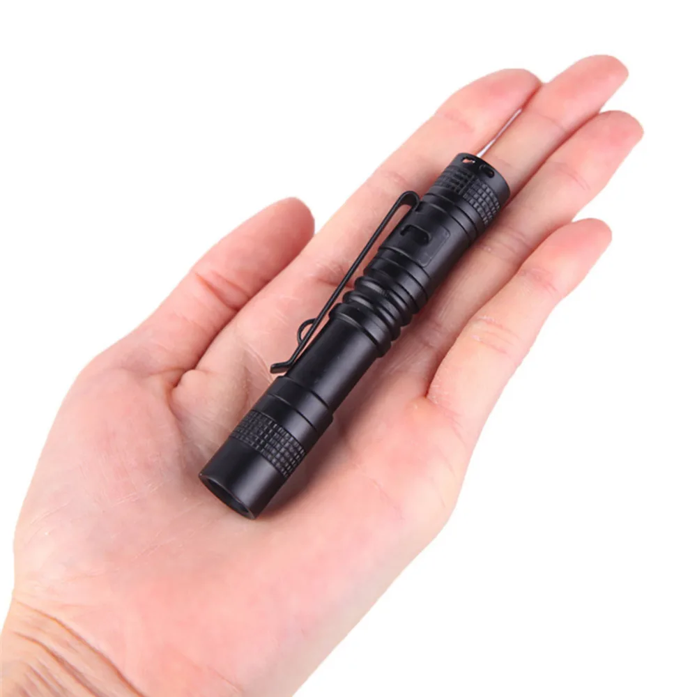 Mini Handy Torch Q5 600 Lumens LED Belt Clip Pocket Flashlight Torch