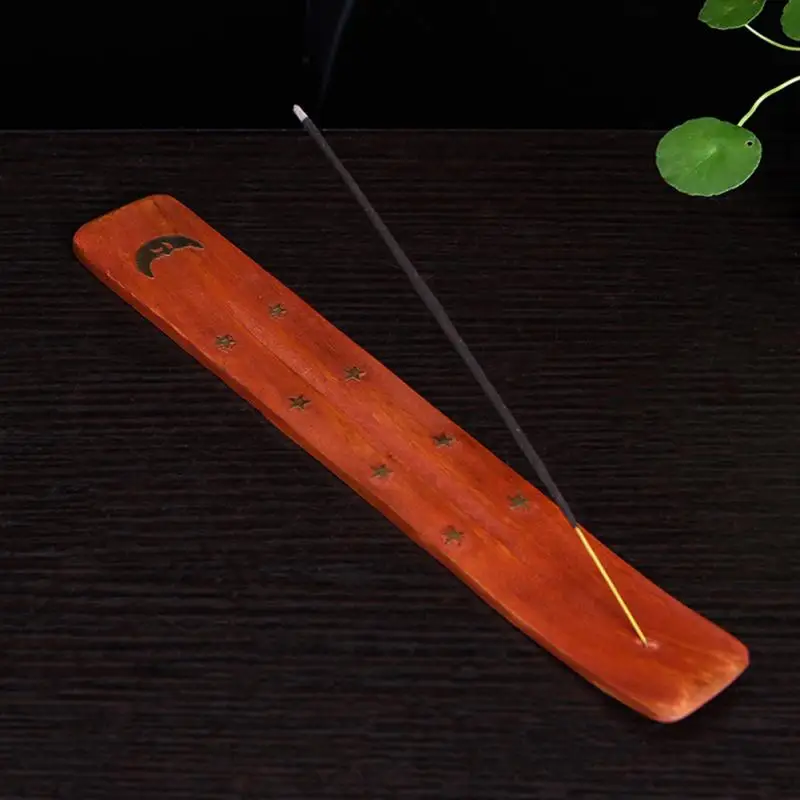 

1PC Elegant Natural Plain Wooden Incense Burner Stick Ash Catcher Holder Incense Ash Board Aromatherapy Home Decor