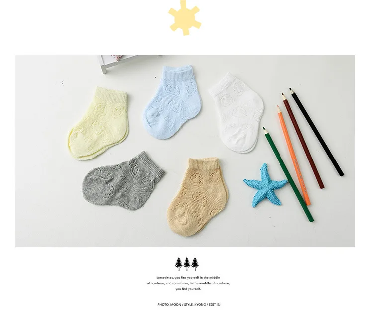 5 пар в партии, Новое поступление, носки для малышей летние сетчатые носки хлопковые носки-башмачки для новорожденных Мягкие Тонкие носки для мальчиков и девочек, GZ181