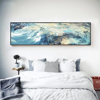 

Minimalist Abstract Pictures Psychedelic Color Painting Canvas Prints Large Horizontal Wall Art For Living Room Bedroom Decor