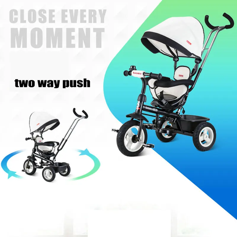BOSO baby bicycle rubber wheel air inflatable wheel steel frame light children tricycle with rotation seat BOSO baby bicycle rubber wheel air inflatable wheel steel frame light children tricycle with rotation seat