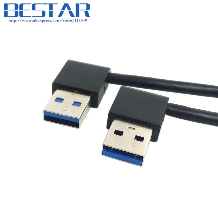 Удлинительный Кабель USB 3 0 Type A Male 90 градусов левый и правый угловой прямое