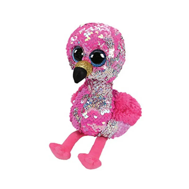 15cm Hot Ty Beanie Boos Big Eyes White Sequin Unicorn Zebra Deer Penguin Dog Cat Plush Toy Doll Stuffed Animal Plush Kid Toy