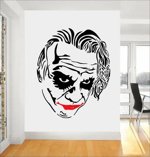 joker wall decal comics superhero stickers wall decoration vinyl art