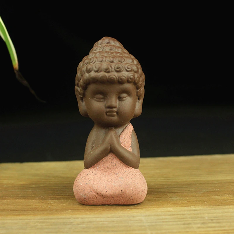 JX-LCLYL Mini Ceramic Buddha Statue Statuette Yoga Handicrafts Ornaments Tea Decoration