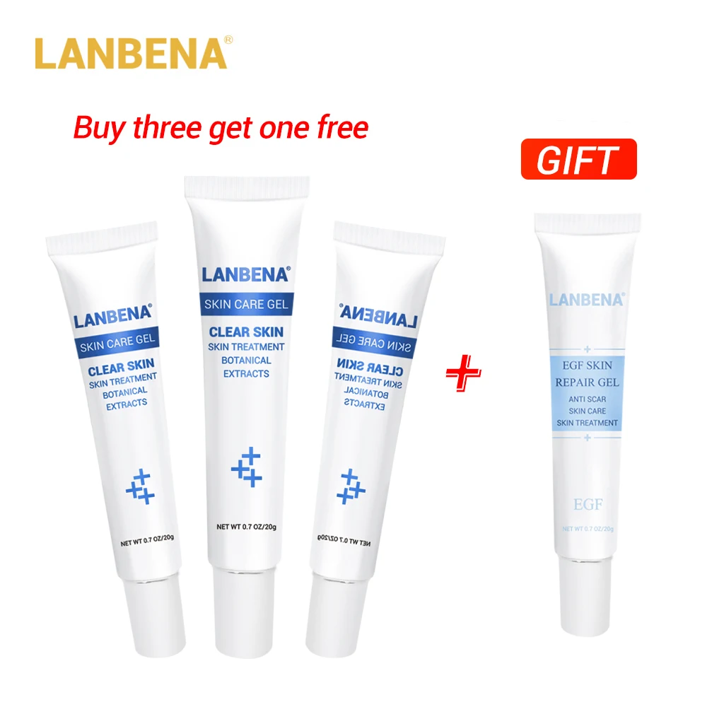 Aliexpress.com : Buy Buy 3 get 1 gift LANBENA acne treatment gel Acne ...