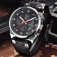 Top luxury brand Mens Fashion Leather Strap Multifunction Watches Men Quartz Watch Waterproof Wristwatch Male Table Clock Reloj