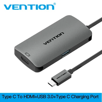 

Vention USB Type C Hub to HDMI With USB C PD Type-c To USB 3.0 Converter Suppot 4K*2K for MacBook ChromeBook USB Type C HUB HDMI