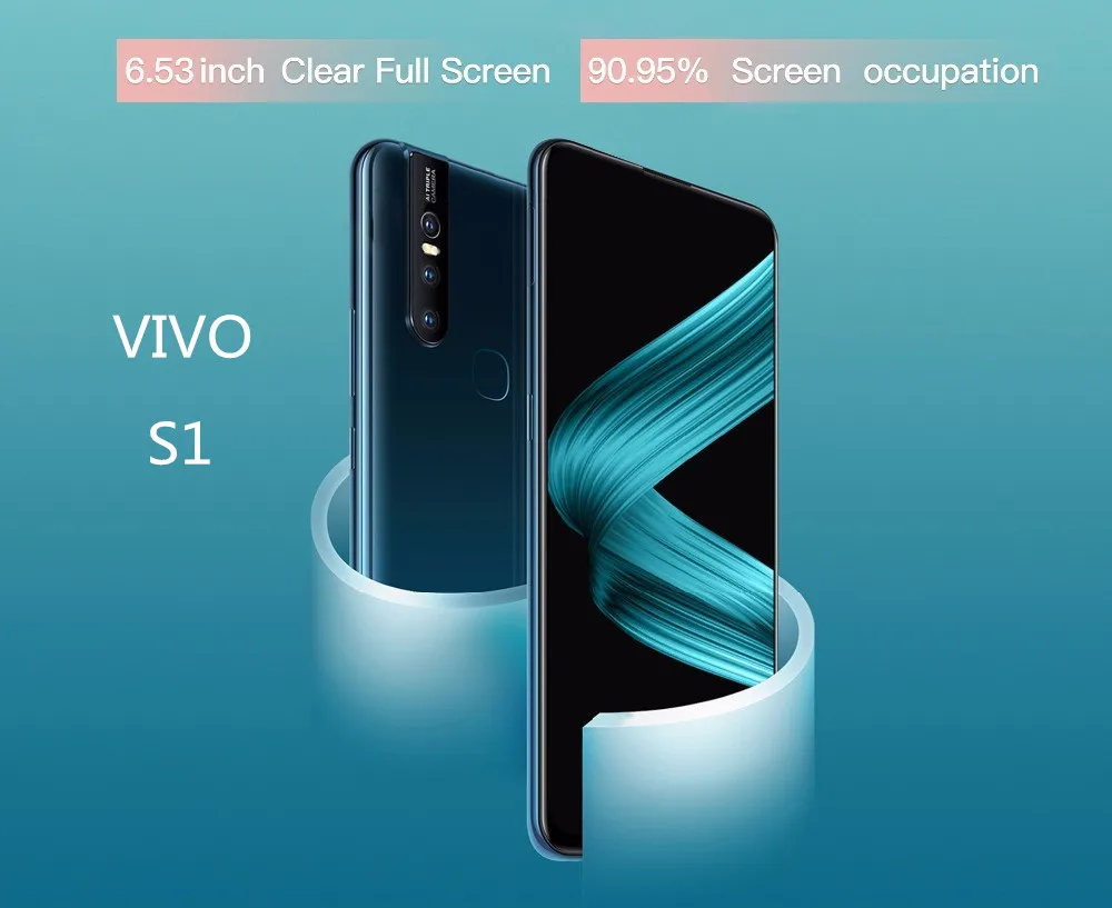 Мобильный телефон vivo S1, 6,53 дюймов, 6 ГБ, 128 ГБ, Восьмиядерный процессор Helio P70, фронтальная камера 3940 мАч, МП, 3 камеры заднего вида, смартфон